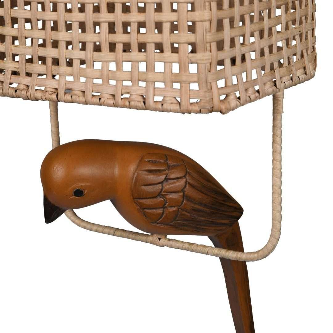 Birdie Cane Pendant Lamp | Bamboo Hanging lamp for Living room | Teakwood Hanging Light