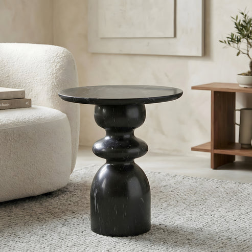 Valon Marble Side Table for Living Room | Modern End Table