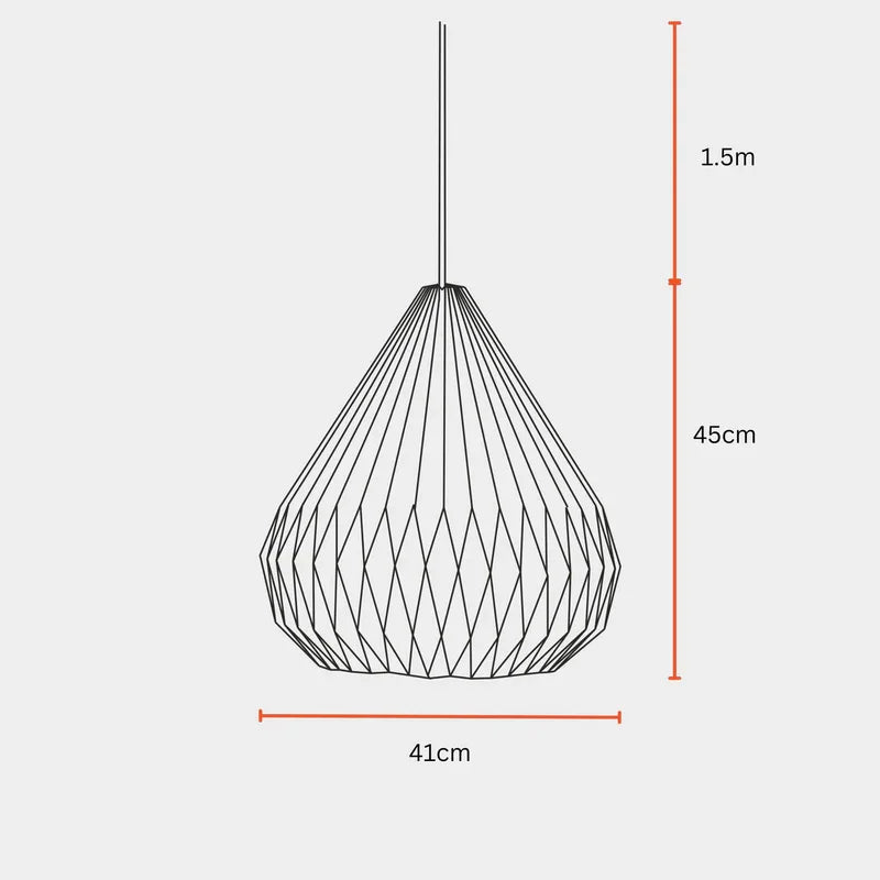 Dome Pendant Linen Lampshade | Hanging Lamp