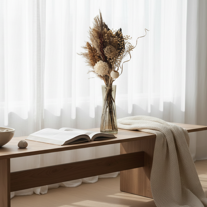 Ivory Wild Bunch Dried Flower Bouquet | Neutral Rustic Decor & DIY Wedding Flowers