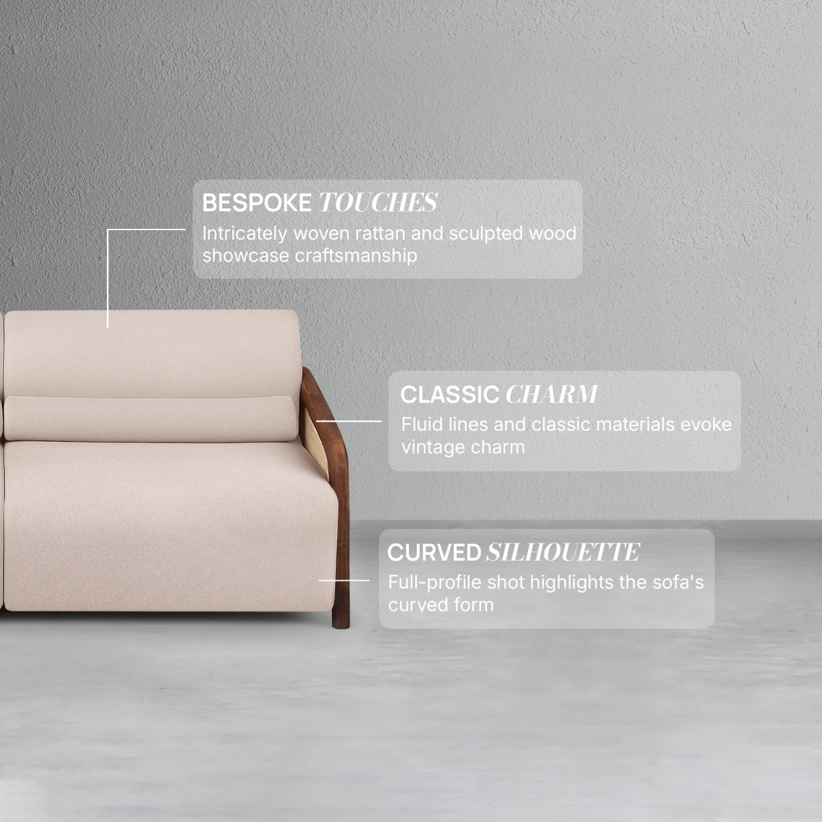 Lumbar 3-Seater Sofa
