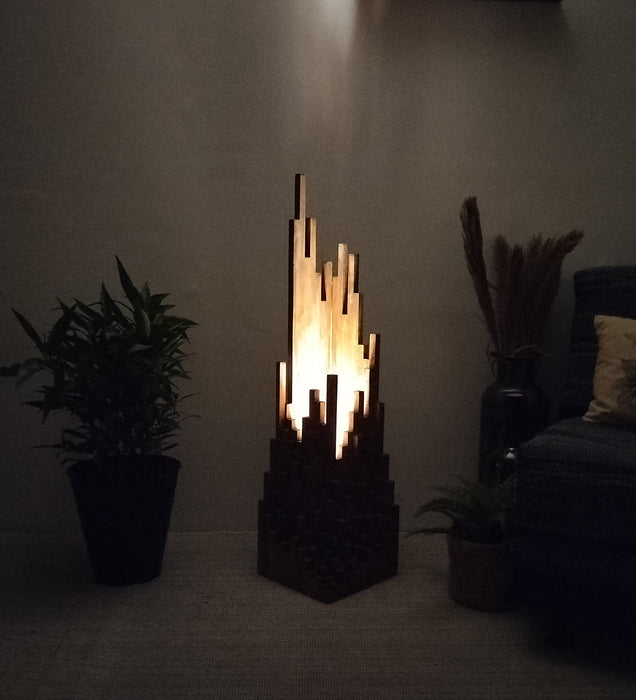 Emanate Diffused Lighting Wooden Floor Lamp