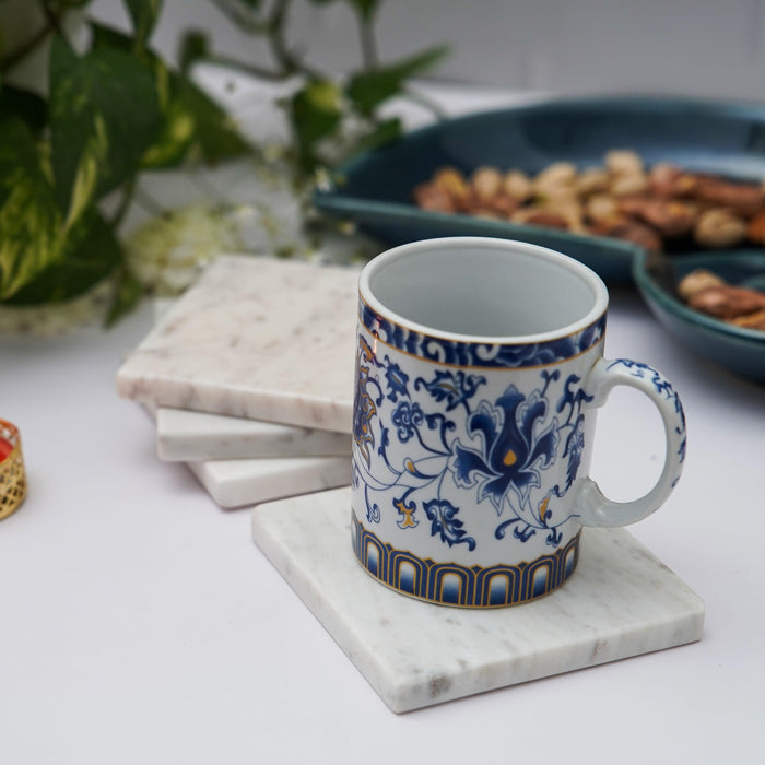 White Marble Plain Coaster for Tea Coffee | Trivets for Dining Table