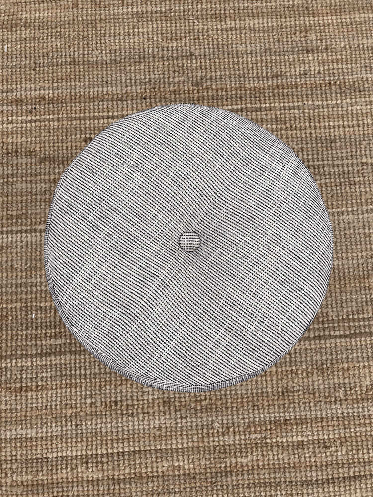 Janice Ottoman | Fabric Upholstery, Solid Ash Wood