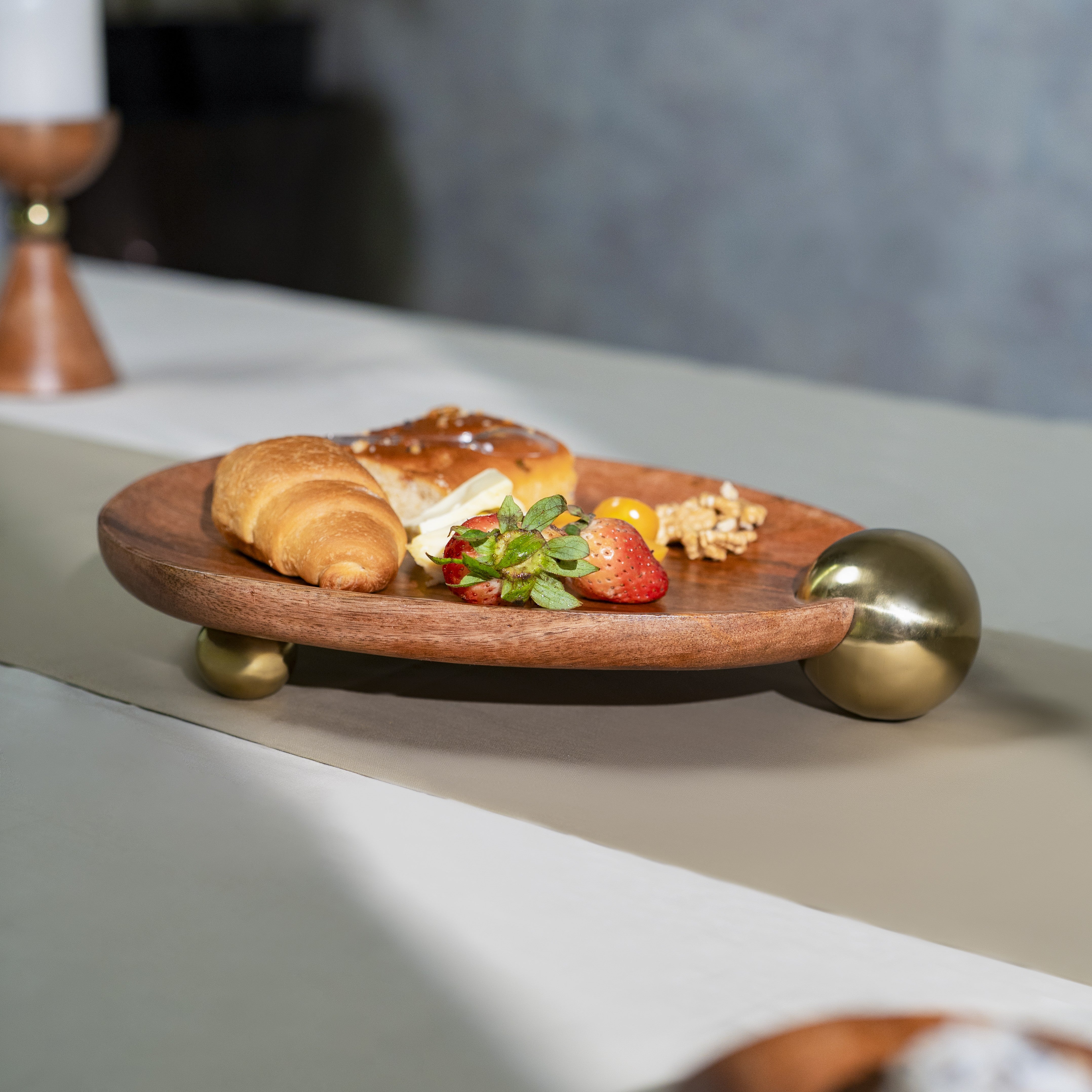 Ora-Urja Elevated Wooden Serving Platter