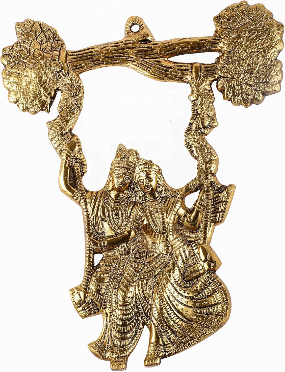 Radha Krishna Metal Swing Wall Hanging