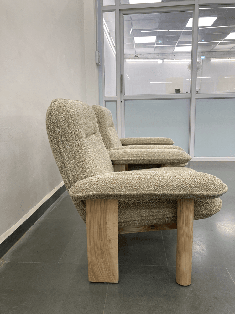 Audo Armchair | Fabric Upholstery And Solid Ash Wood