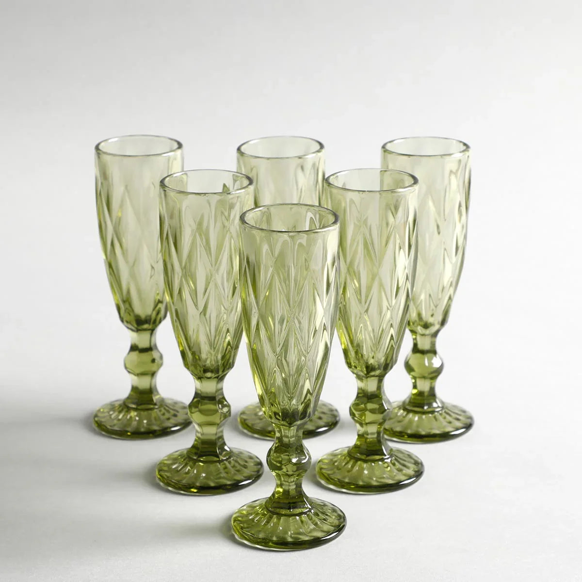 Criss Stem Glass Set Of 6