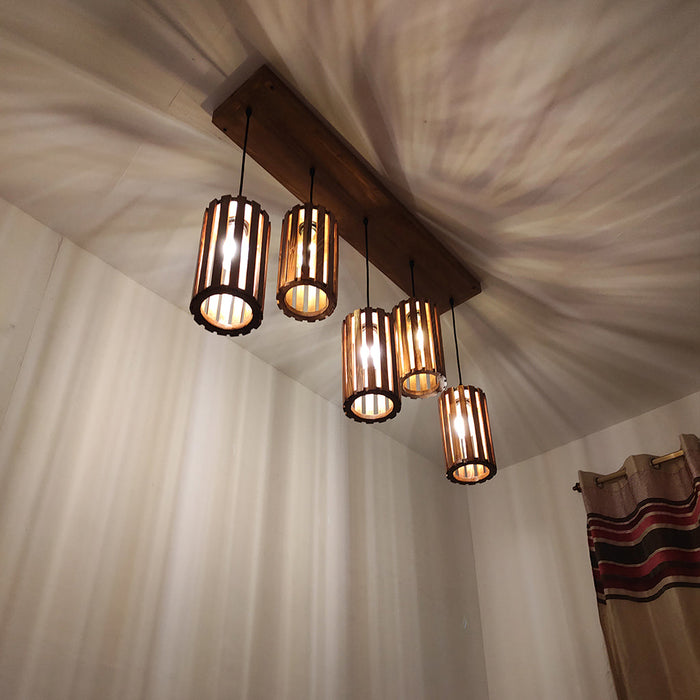 Casa Wooden 5 Series Hanging Light
