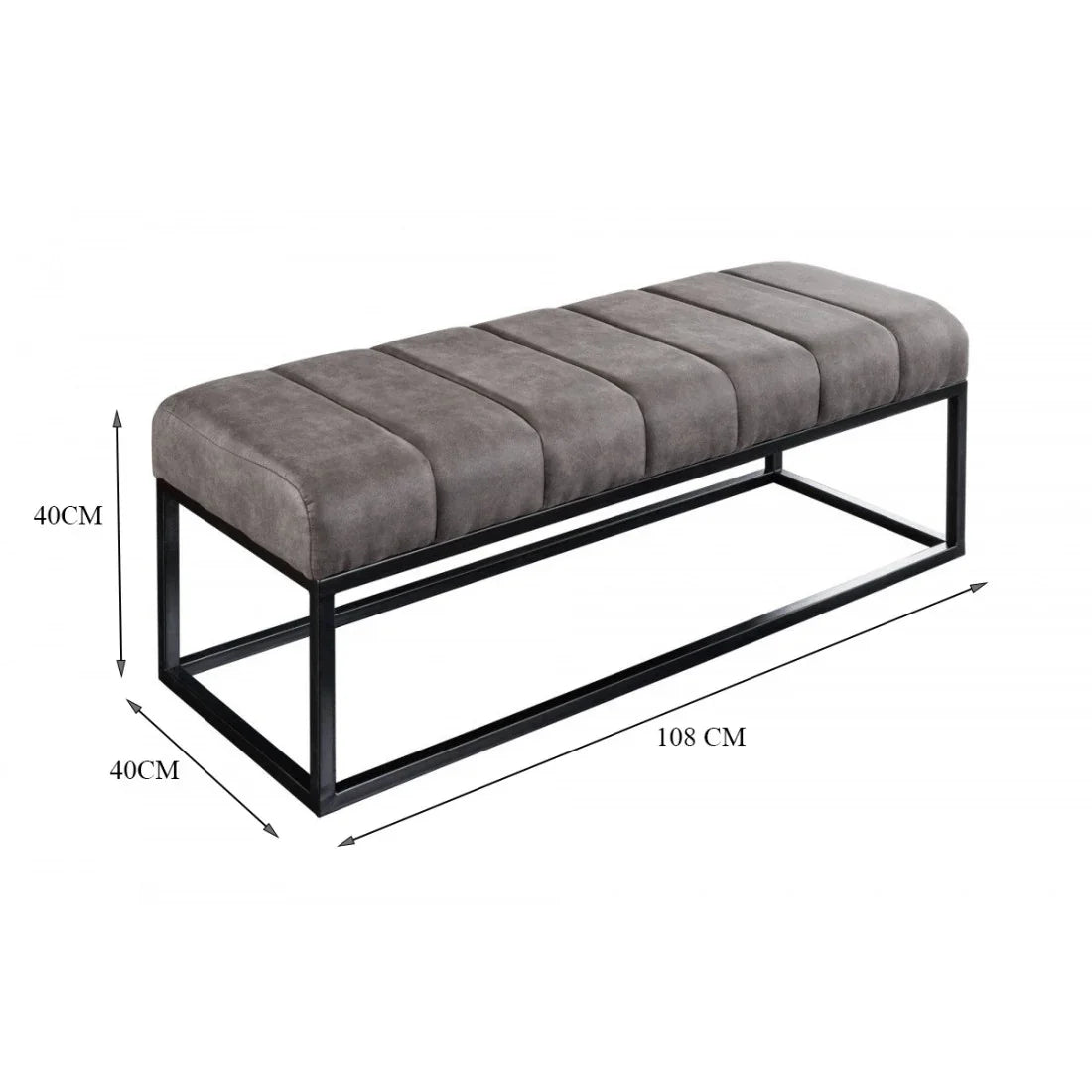 Fresno Long Ottoman Cum Bench | Hallway Bench | Dining Bench | Extra Seating (Ruddy Pink)