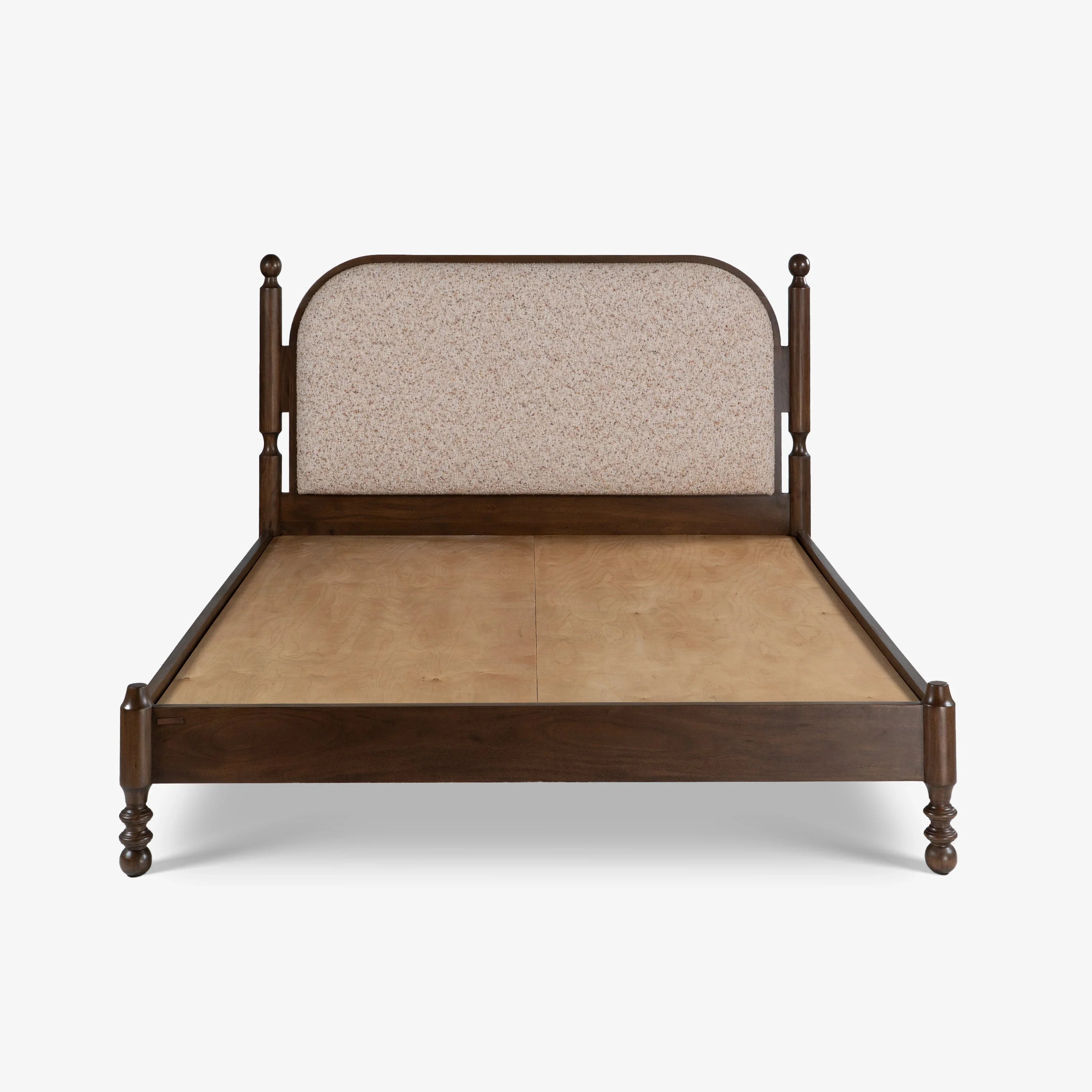 Ukti Bed | Acacia Wood, Mild Steel and Upholstery