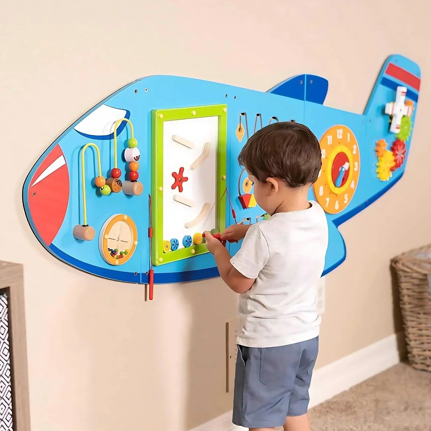 Skvora Aeroplane Design Wall Toy Set for Kids (Set of 5)