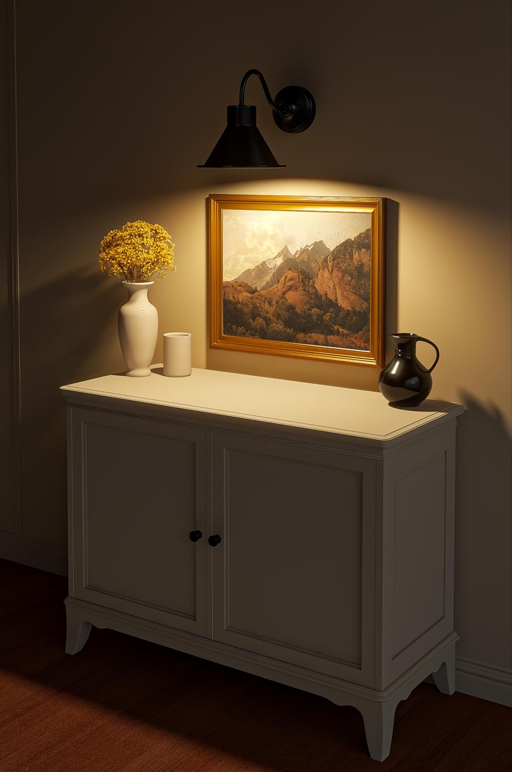 Vintage Industrial Wall Lamp Black Polished for Bedside, Living Room, Restaurants, Cafes & Hotel