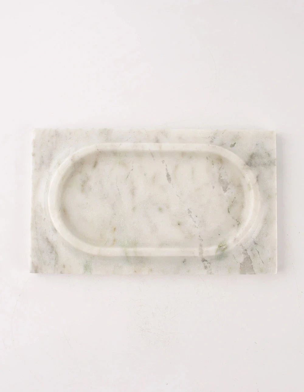 Mesa Marble Tray - White & Green