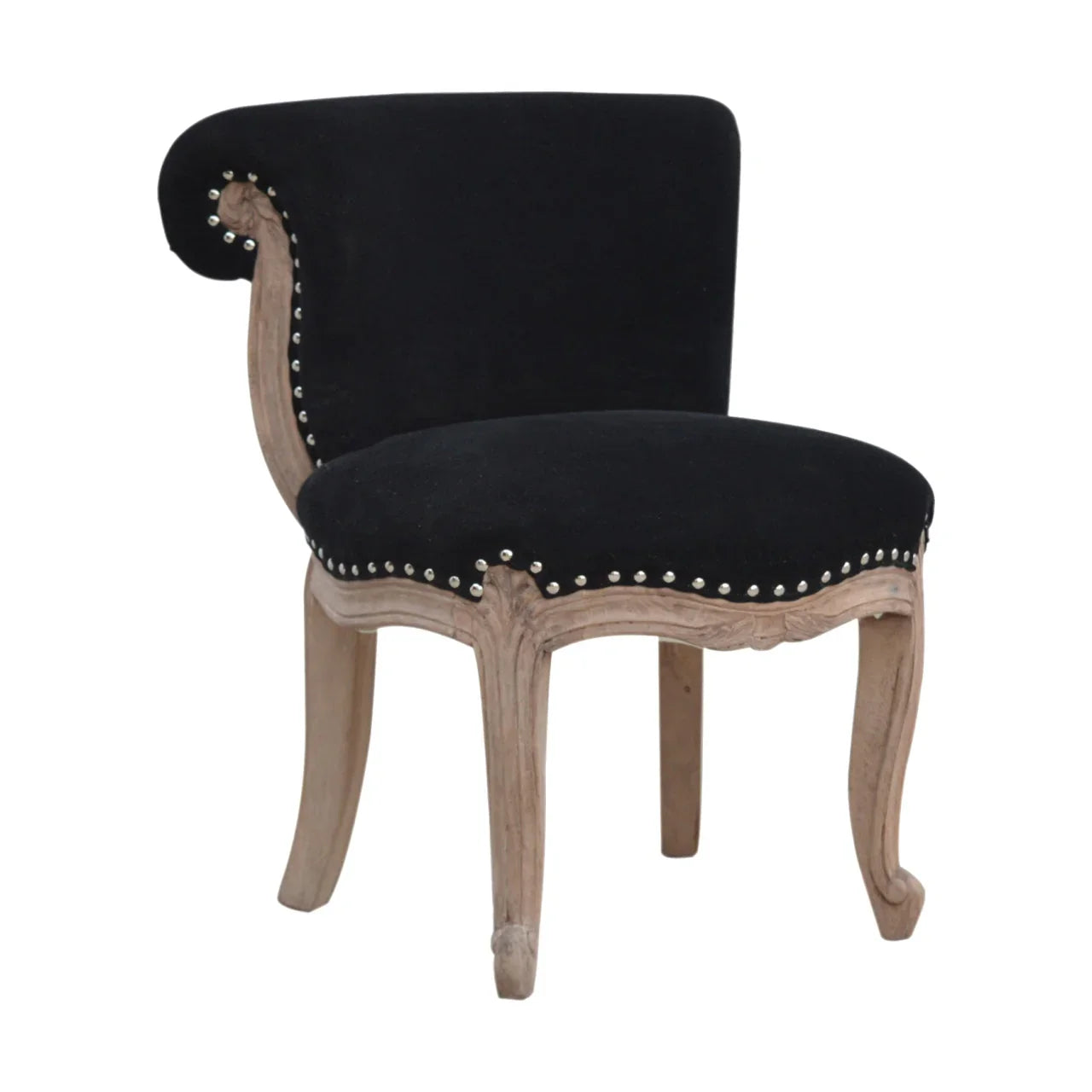 Copy of Velvet Accent Chair | Mango Wood Chair with Studded Design | Accent Chair for Living Room