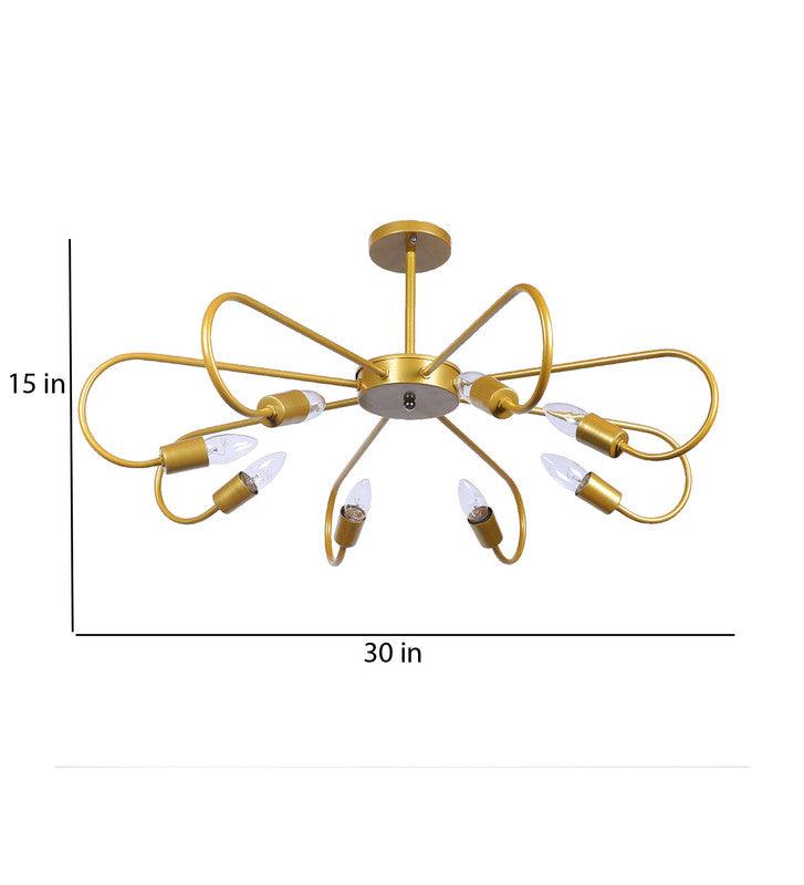 Antique Gold Iron Chandelier | E27 holder | without Bulb | Thelia