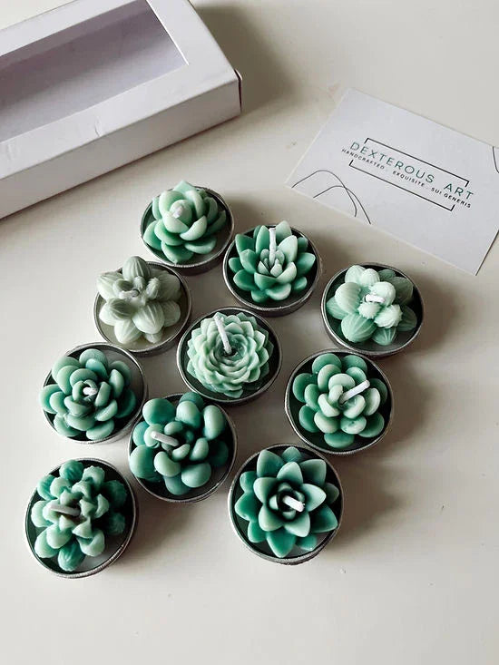 Succulent Tealight Candles