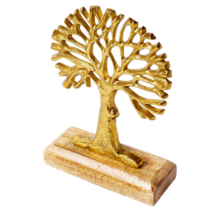 Tree Of Life Decor Showpiece - Gold