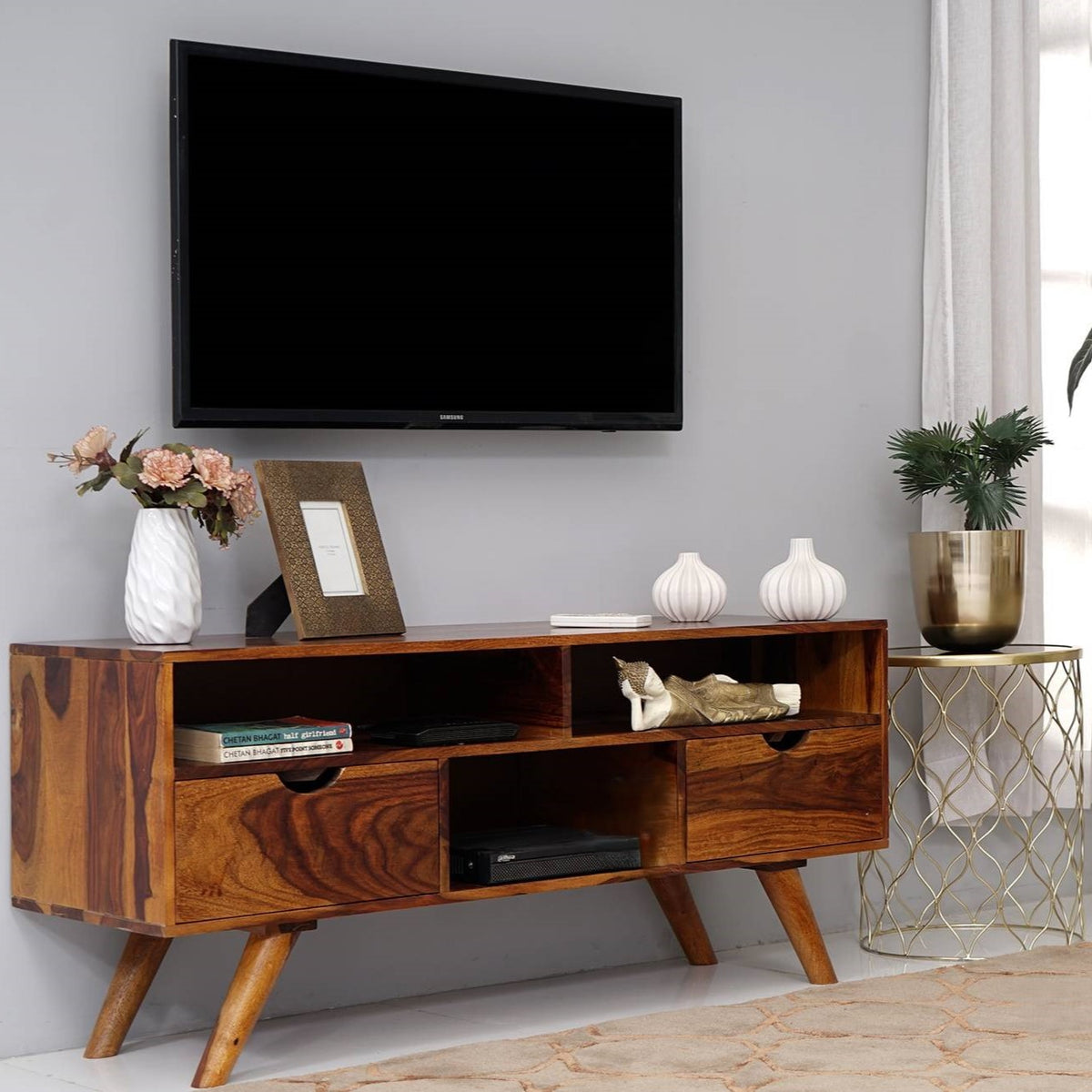 Neptune Tv Table | Sheesham Wood