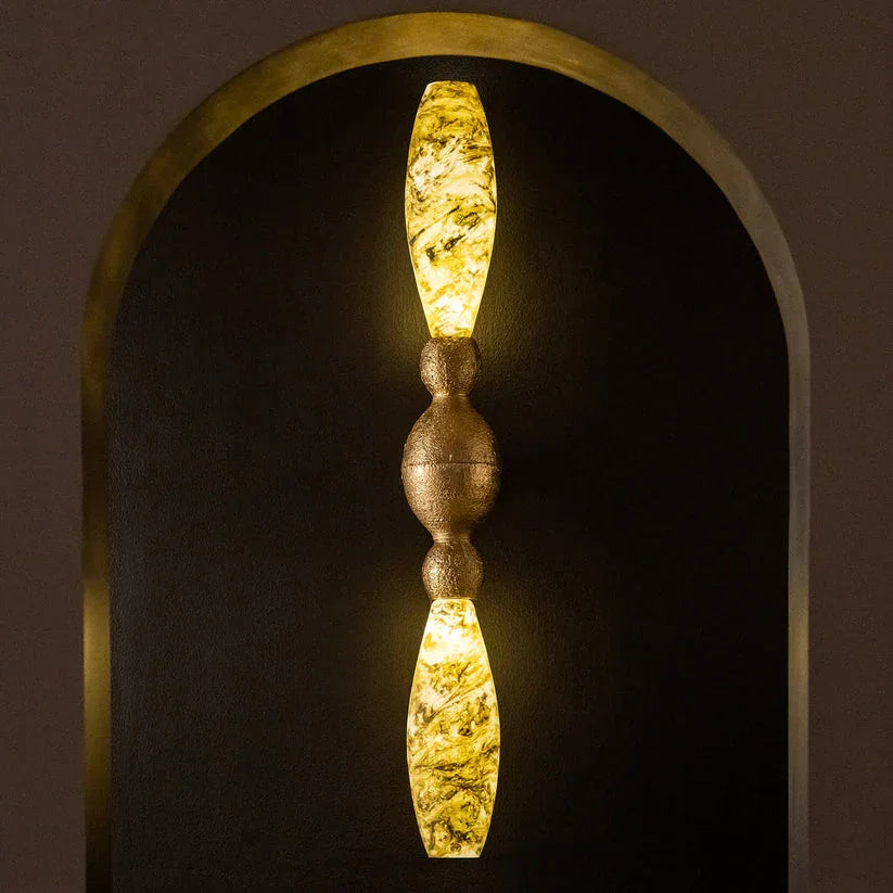 Bella Green Oval Double Casted Wall Lamp