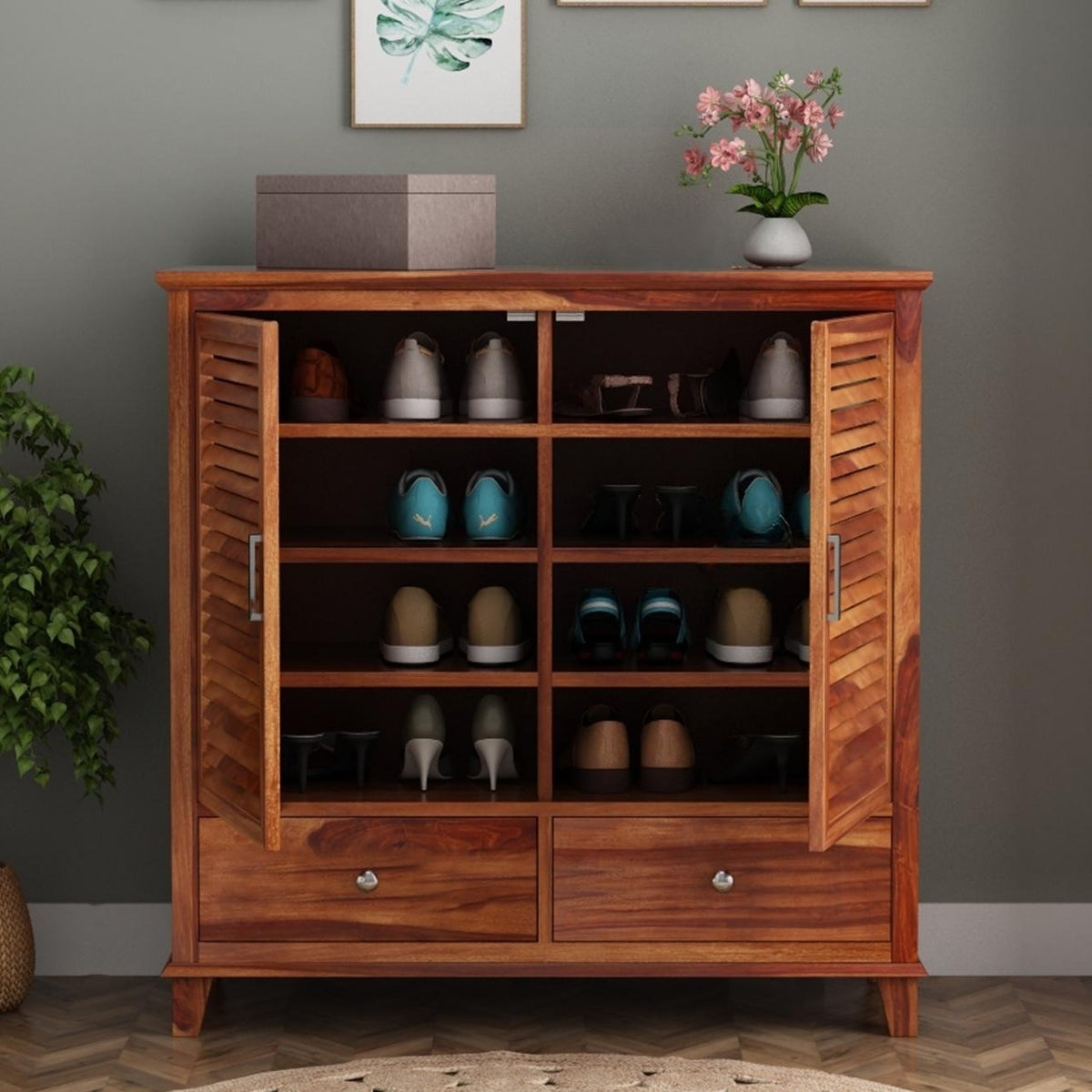 Neptune Shoerack | Sheesham Wood