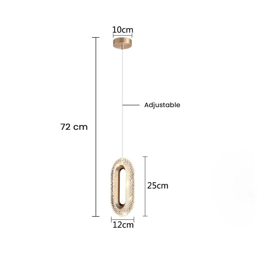 Nordic Luxury LED Hanging Light | Metal and Acrylic