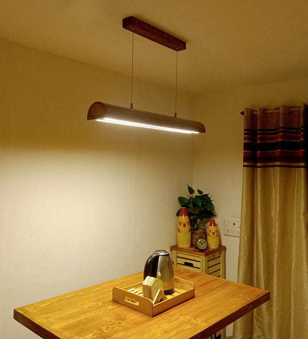 Alba Brown Wooden LED Hanging Lamp