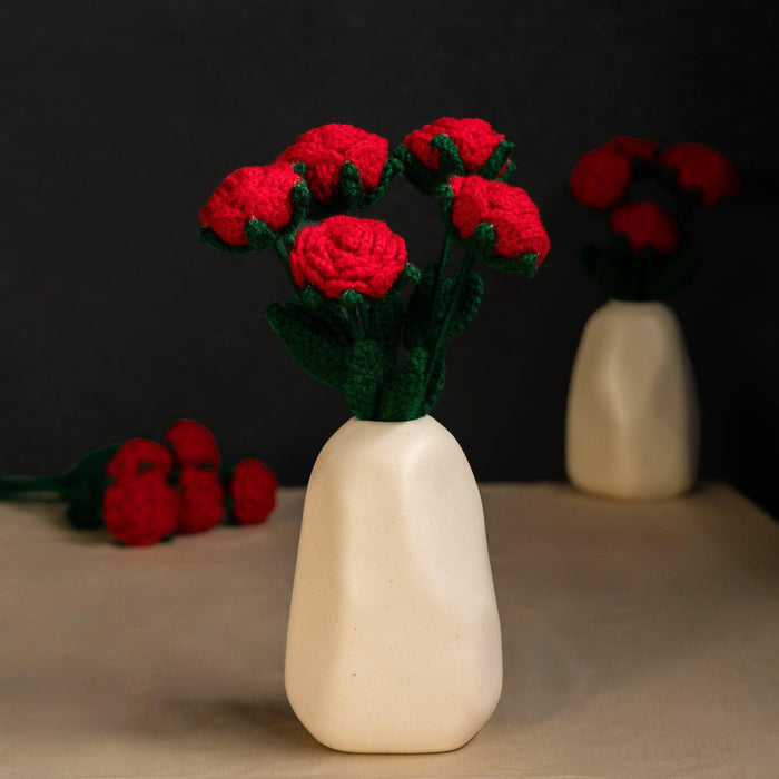 La Vie En Rose Vase for Living Room Decor | Flower Vase for Office Table Decor