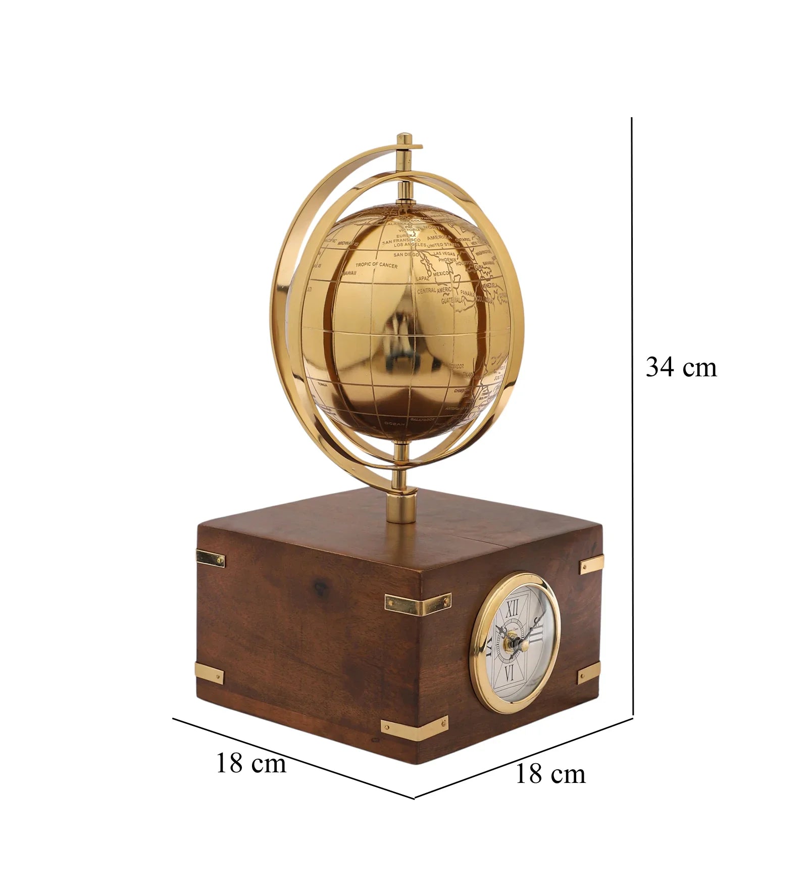Atlasphere Table Clock