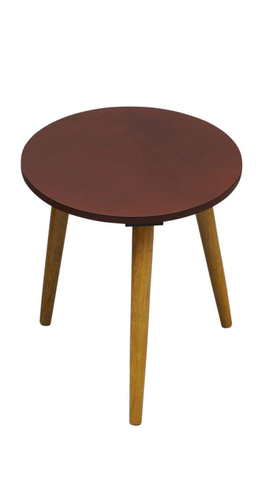 Matte Walnut Wood Side Table