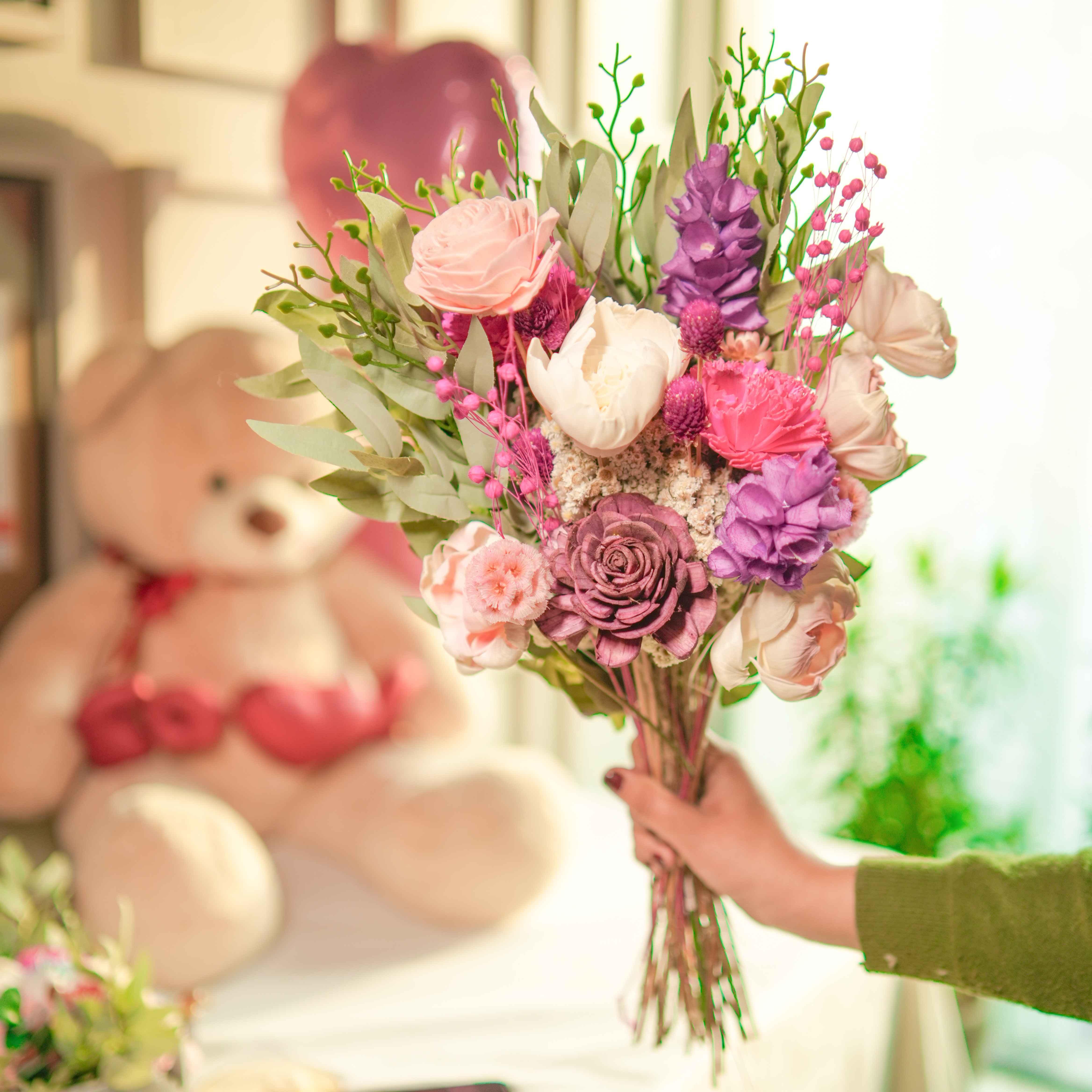 Blush Breeze Dried Flower Bunch for Home Decor - 1 Pc Bunch