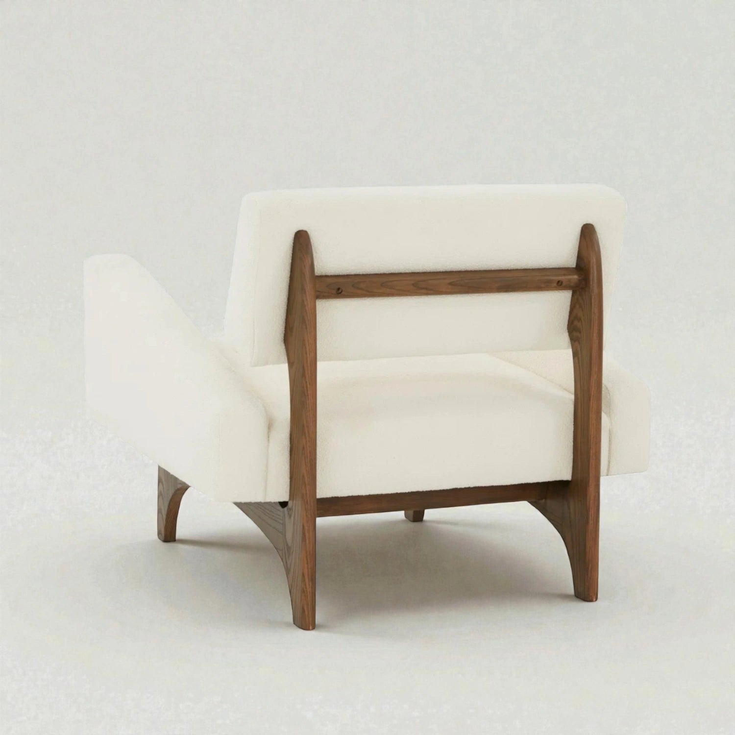 Vanessa Teak Wood & Fabric Upholstery Armchair