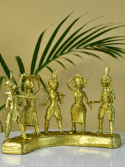 Exquisite Brass Dhokra Art Farmers Set: Premium Decor