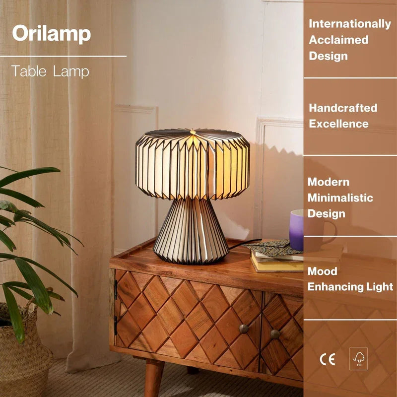 Orilamp - Table Lamp for Living Room | Bedside Lampshade