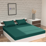 Pine Green Cotton Bedding Set With Pillow Covers for King Size | Soft Cozy Premium & Luxury Bedding Set