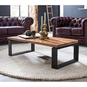 Solid Sheesham Wood Coffee Table | Modern Center Table for Living Room