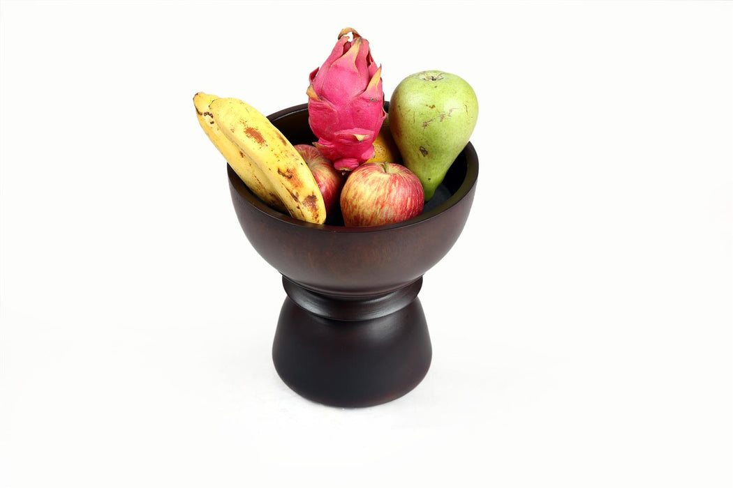 Acacia Wood Fruits Bowl | Multipurpose Bowl | Decorative Wooden Serveware | Table Decor Object For Home & Gifting