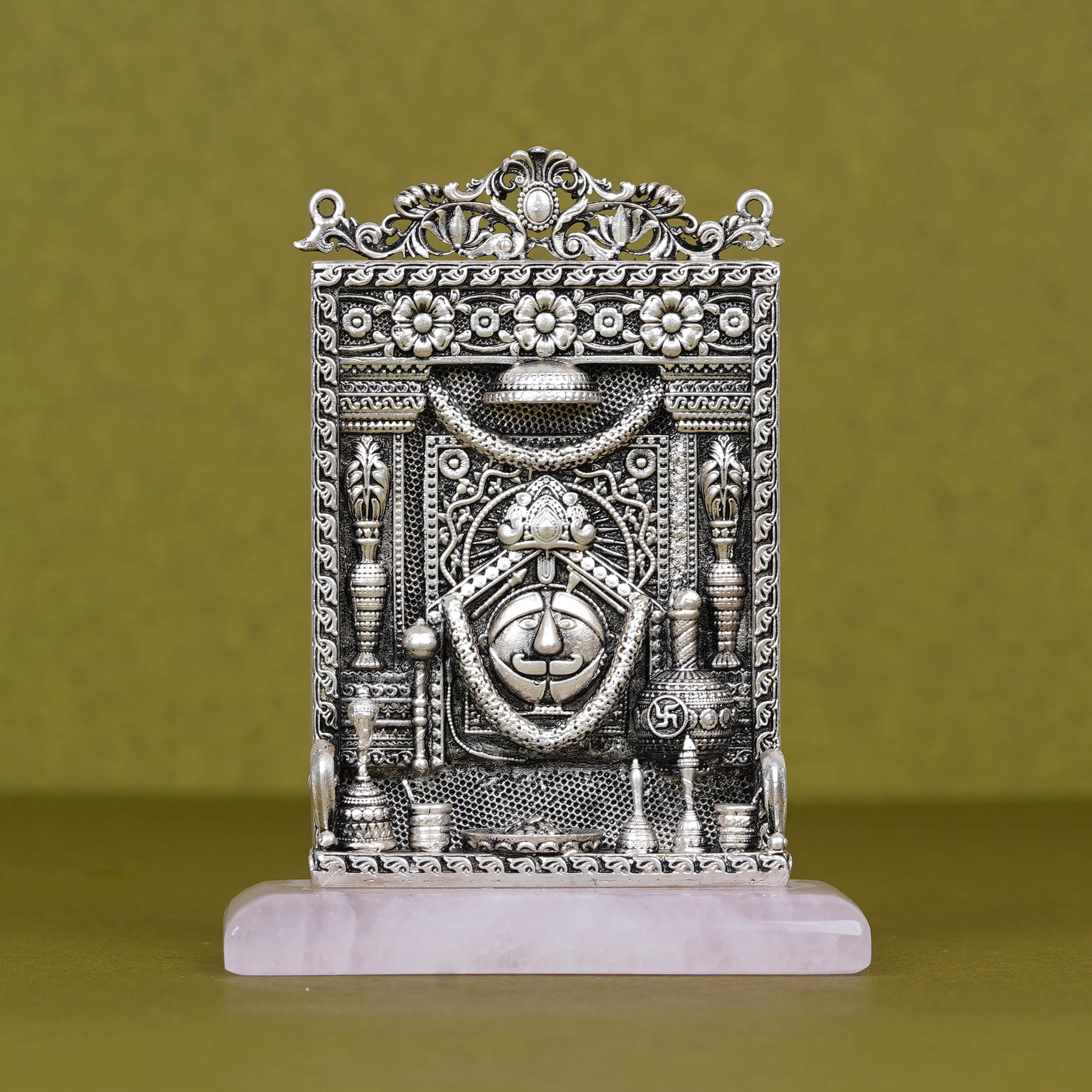 Silver Plated Brass Salasar Balaji Car Dashboard Idol