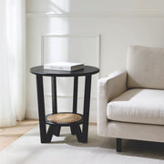 Noir Rattan Round Table