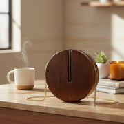 Elegant Wooden Round Hanging Planter