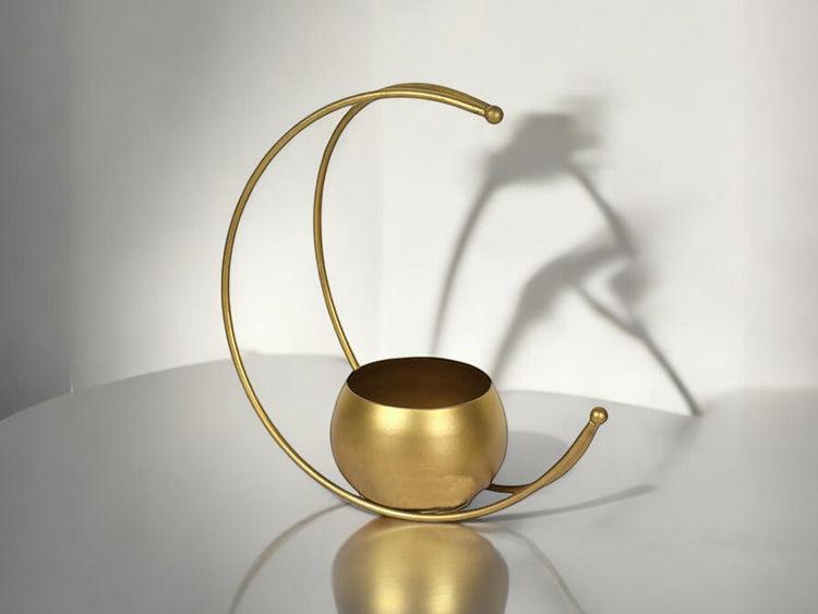 Modern Moon-Shaped Vase for Living Room | Tabletop Planter for Home & Office | Home Decor Item