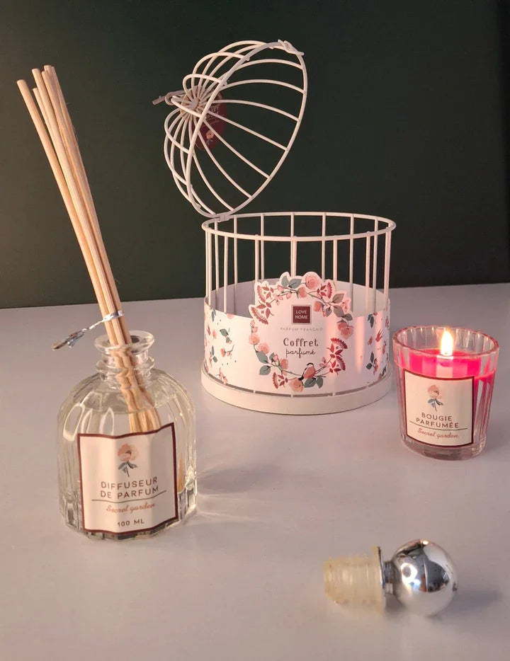 Aroma diffusor and Candle Gift box cage "Jungle"