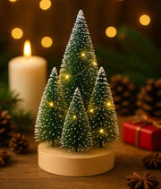 Mini Led Christmas Tree Set Table Décor | Artificial Xmas Tree Miniature Table Decor