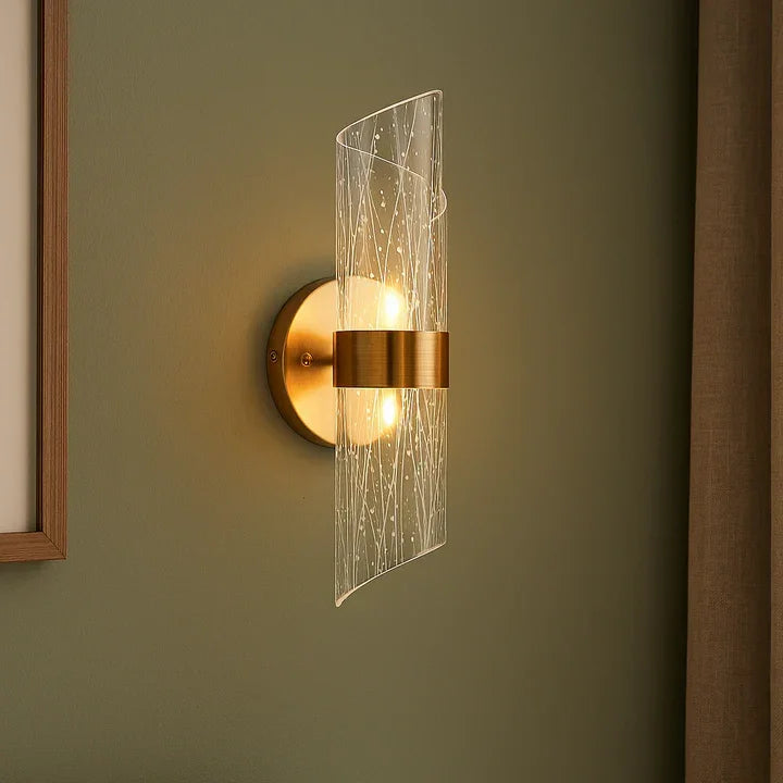 Premium Acrylic & Brass Wall Light with 3 Colour changing LED