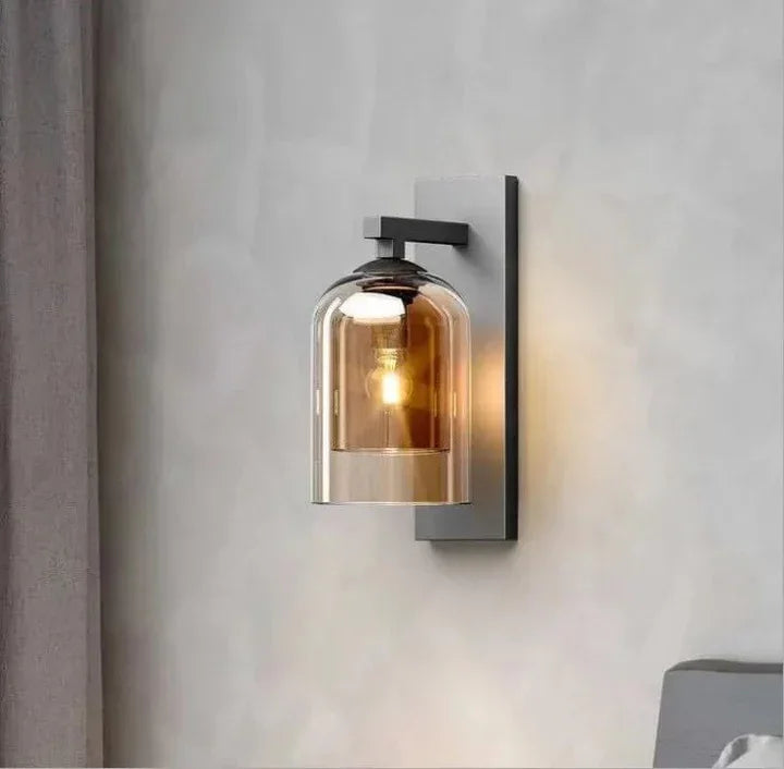 Matte Black Smoky Wall Light/Sconce by Grover Lights