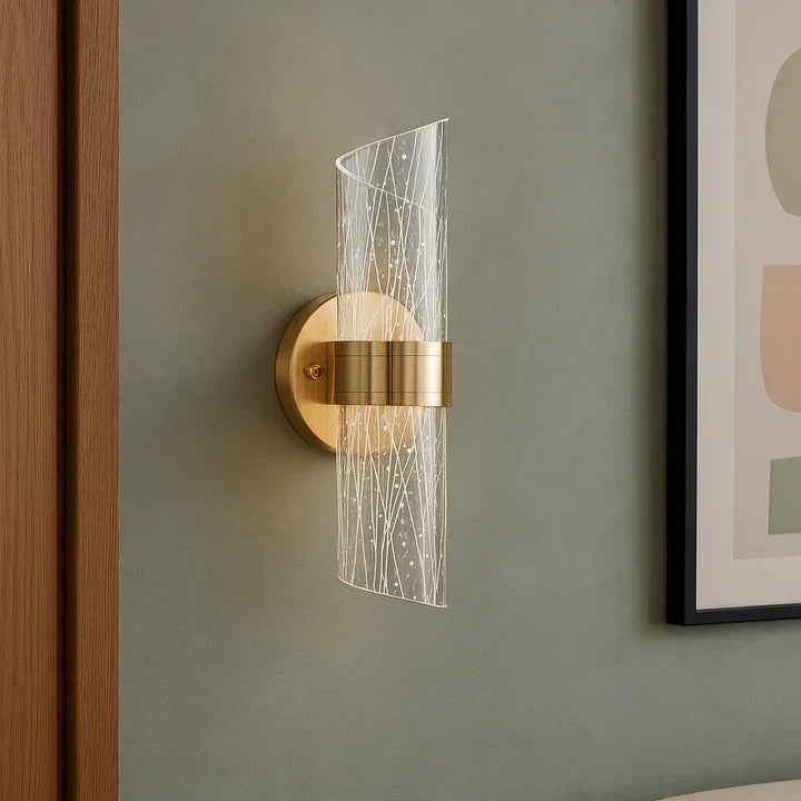 Premium Acrylic & Brass Wall Light with 3 Colour changing LED