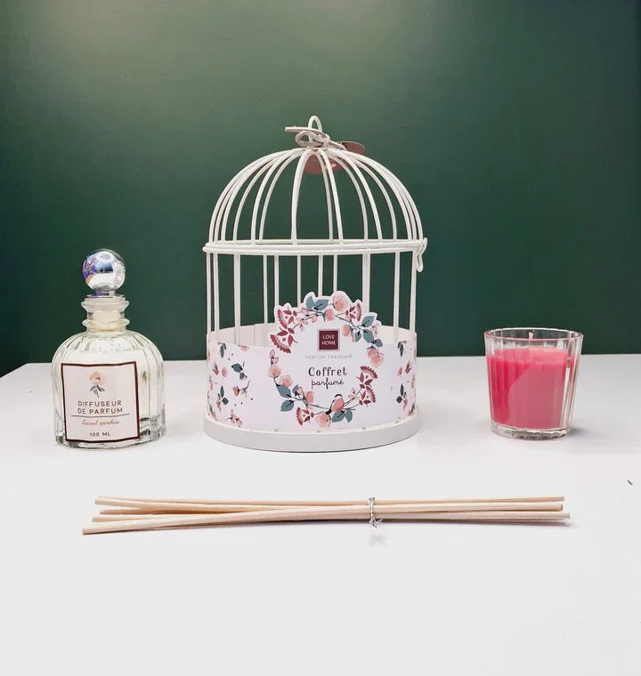 Aroma diffusor and Candle Gift box cage "Jungle"