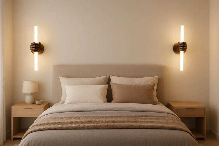 Modern Wall Light with Hand-Holding Tube Design – Creative LED Wall Lamp for Living Room