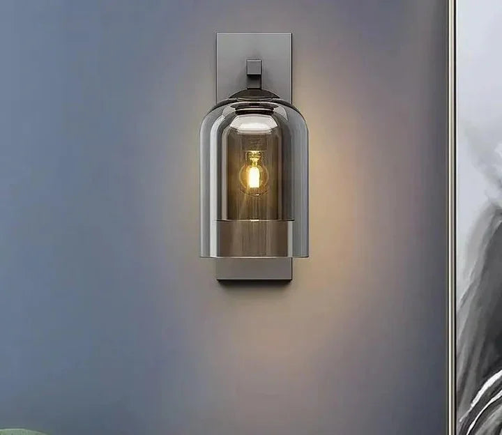 Matte Black Smoky Wall Light/Sconce by Grover Lights