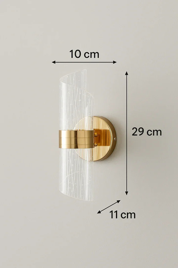 Premium Acrylic & Brass Wall Light with 3 Colour changing LED